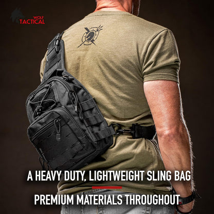 Compact EDC Sling Bag - Concealed Carry Shoulder Bag for Range, Travel, Hiking, Outdoor Sports