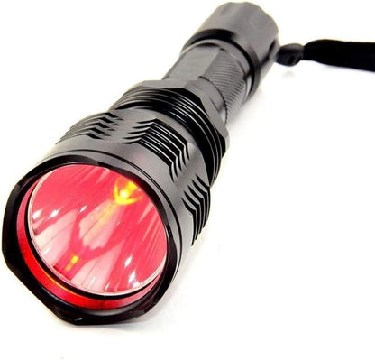 Predator Light with Offset Mount, 1000 Lumen Brightest Red Hunting Flashlight Waterproof Tactical Flashlight with Pressure Switch Hog Varmints Hunt Torch for Night Hunting