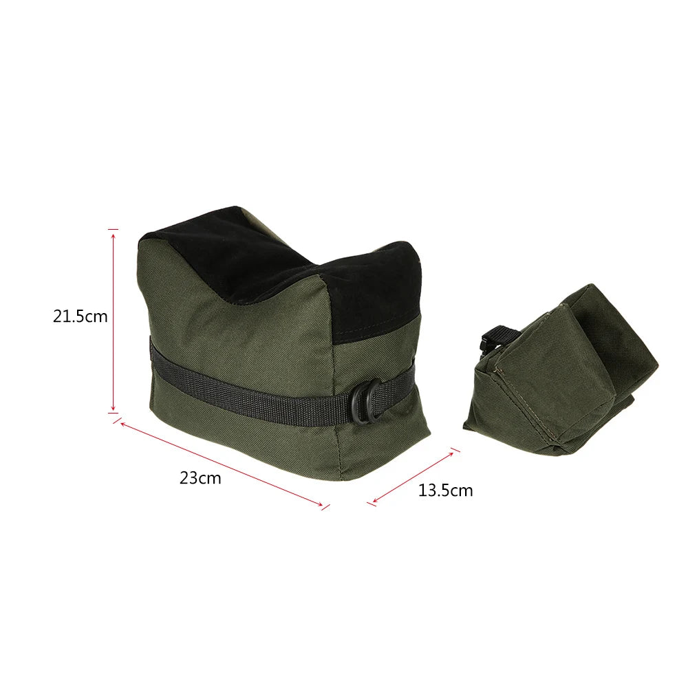 Outdoor Bike Front Rear Bag Support Rifle Sandbag Set Portable Sniper Hunting Tactical Gun Rest Target Stand CS Shooting Bag