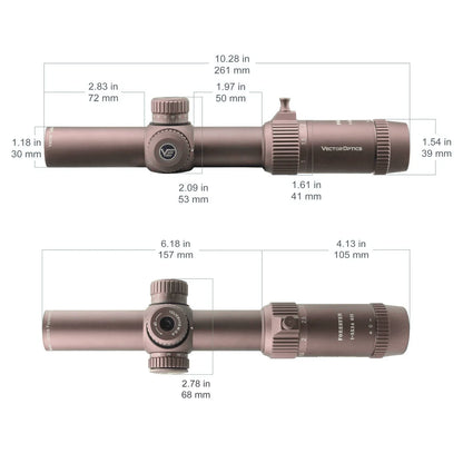 Vector Optics GenII Forester 1-5x24 Riflescope 30mm Center Dot Illuminated Fits AR15 .223 7.62mm Airgun Airsoft Hunting Scope