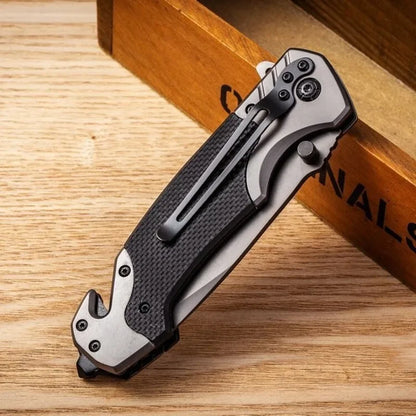 Steel Folding Pocket Knife for Hunting Outdoors L Self Defense  High Hardness Tactic Camping Knifes for Men