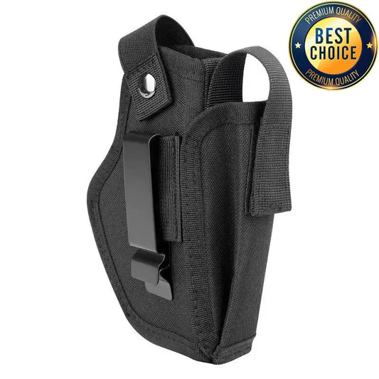 Molle Right Left Interchangeable Tactical Pistol Hand Gun Holster Hunting Black Magazine Slot Holder bag